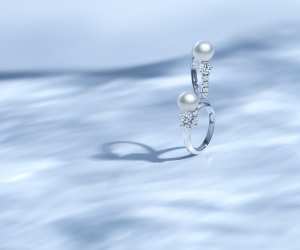 Mikimoto Lumière Perle engagement rings