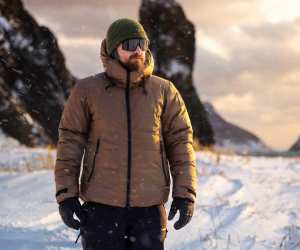 Model wearing Shackleton jacket