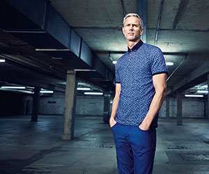 Mark Foster is the face of Ted Baker's T for Tall range