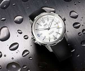 IWC gentleman's stainless steel Aquatimer wrist watch