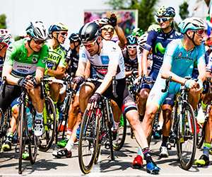 Group of cyclists