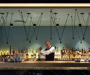 Man making cocktails