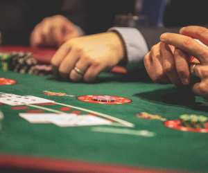 Playing blackjack at a casino