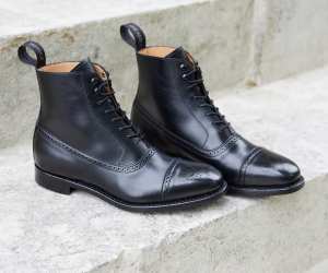 Cheaney Arundel in Black Calf