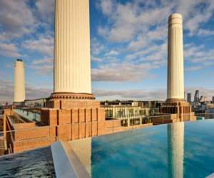 Rooftop pool at art'otel London Battersea Power Station