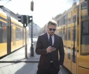 Man on mobile phone