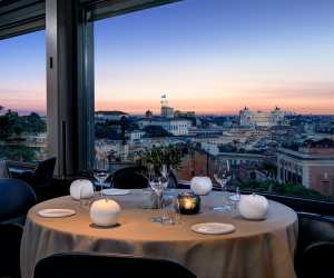 View from Hotel Eden restaurant in Rome