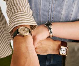 Luxury watches on wrist