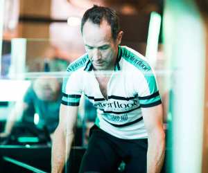 Man cycling in PWR Hour
