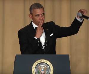 Barack Obama at the White House Correspondents' Association dinner