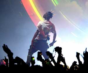 Travis Scott performs at Spectrum Center in Charlotte, N.C