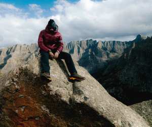 Model wearing Uppervoid clothes