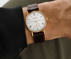 Nomos Glashuette Ludwig Gold 35mm dress watch