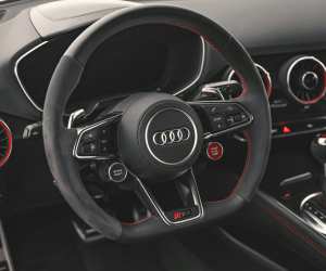 Interior of a modern Audi with a luxurious and comfortable dashboard