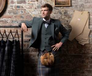 Model wears MacGregor and MacDuff