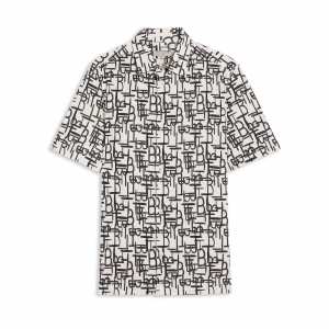 CAIRD - Short Sleeve Geometric Printed Shirt