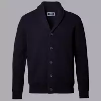 Charles Tyrwhitt Merino Shawl Neck Chunky Cardigan in Navy