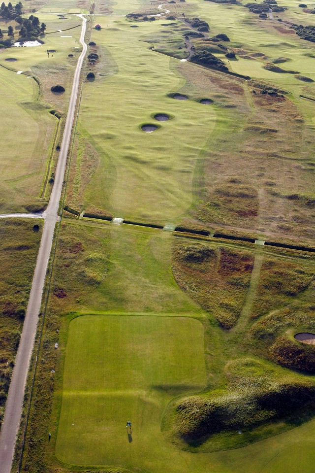 Carnoustie Golf Links 6th Hole – aerial view Carnoustie Golf Links 6th Hole – aerial view