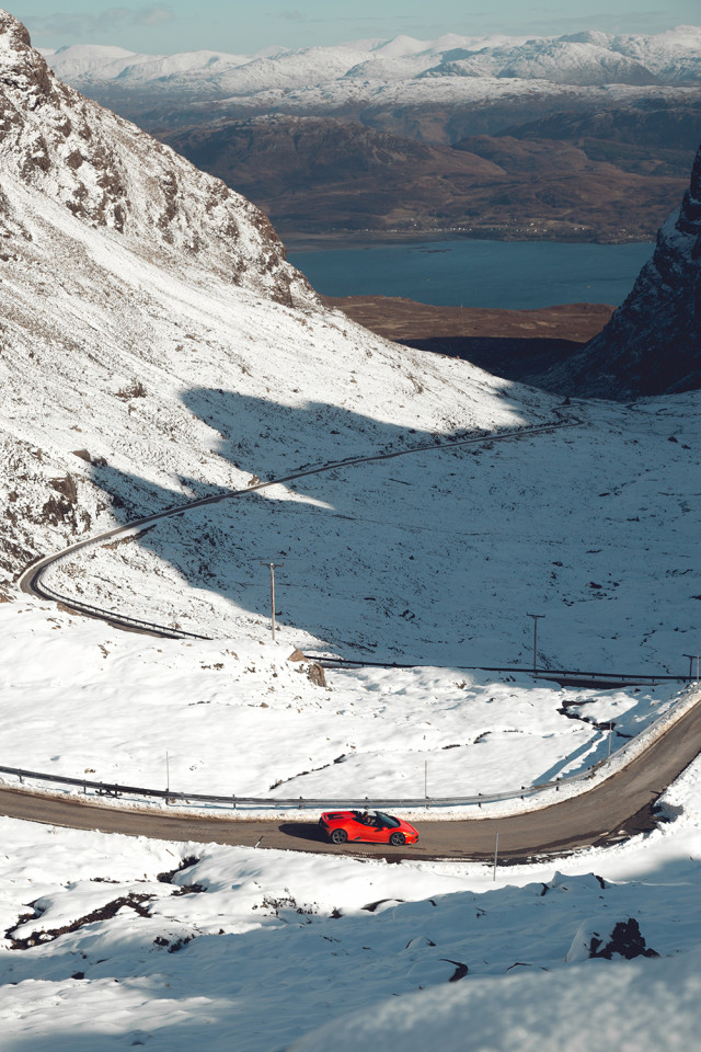 Lamborghini Huracan EVO Spyder on Scotland's North Coast 500 Photographed by Michael Shelford Lamborghini Huracan EVO Spyder on Scotland's North Coast 500 Photographed by Michael Shelford