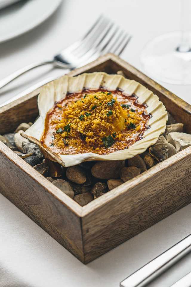 Baked Malabar Scottish Scallop Baked Malabar Scottish Scallop