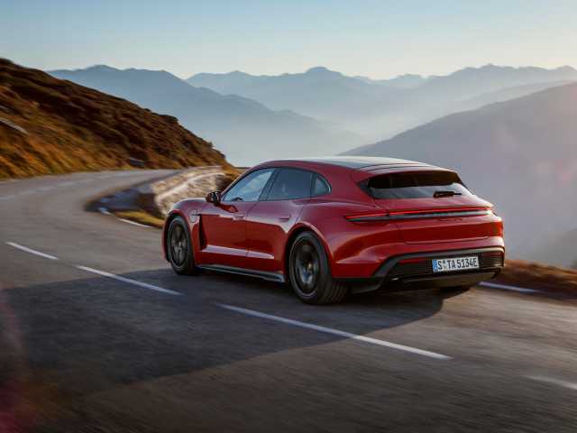 The all-electric Porsche Taycan GTS Sport Turismo