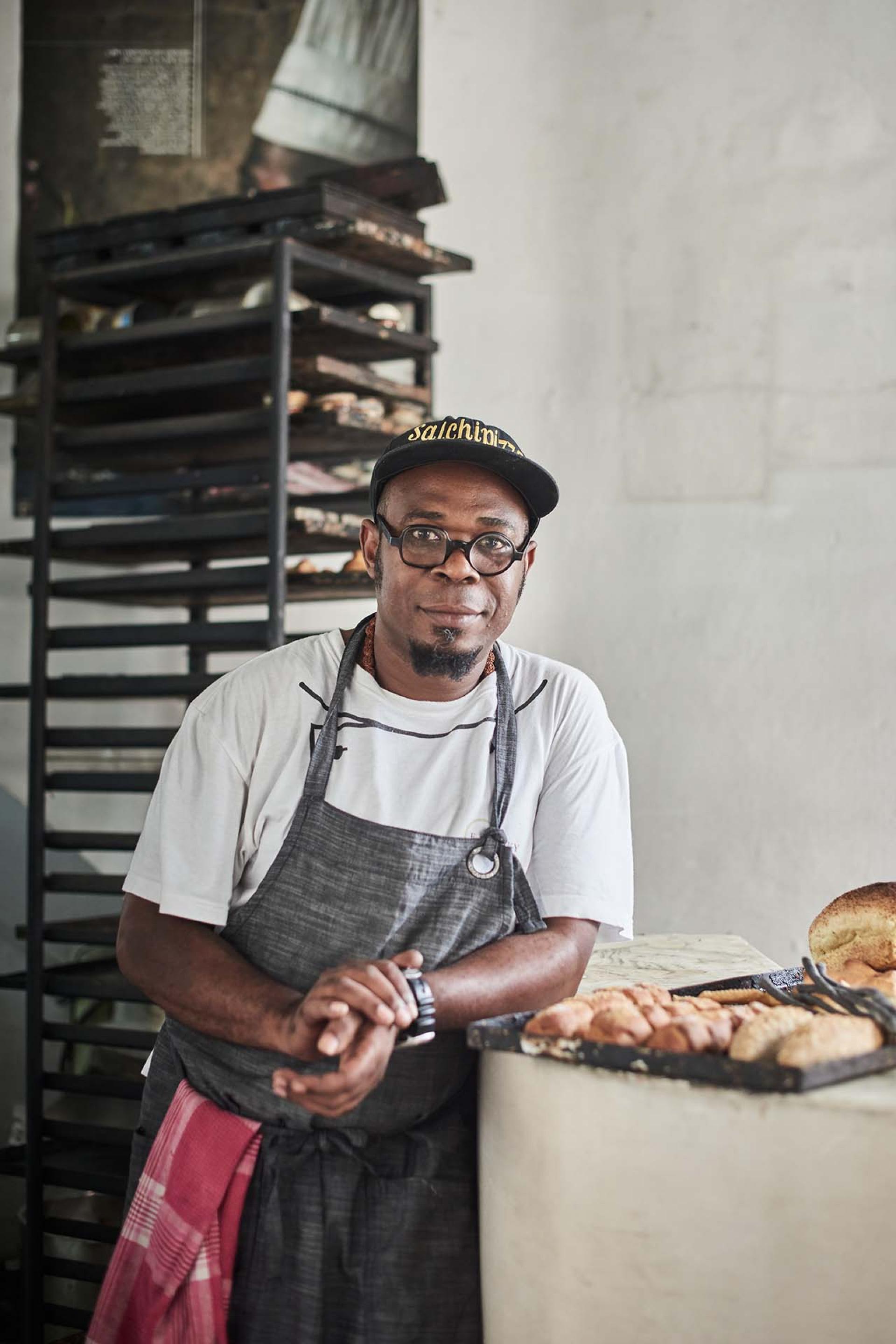 Alberto González in his bakery Alberto González in his bakery