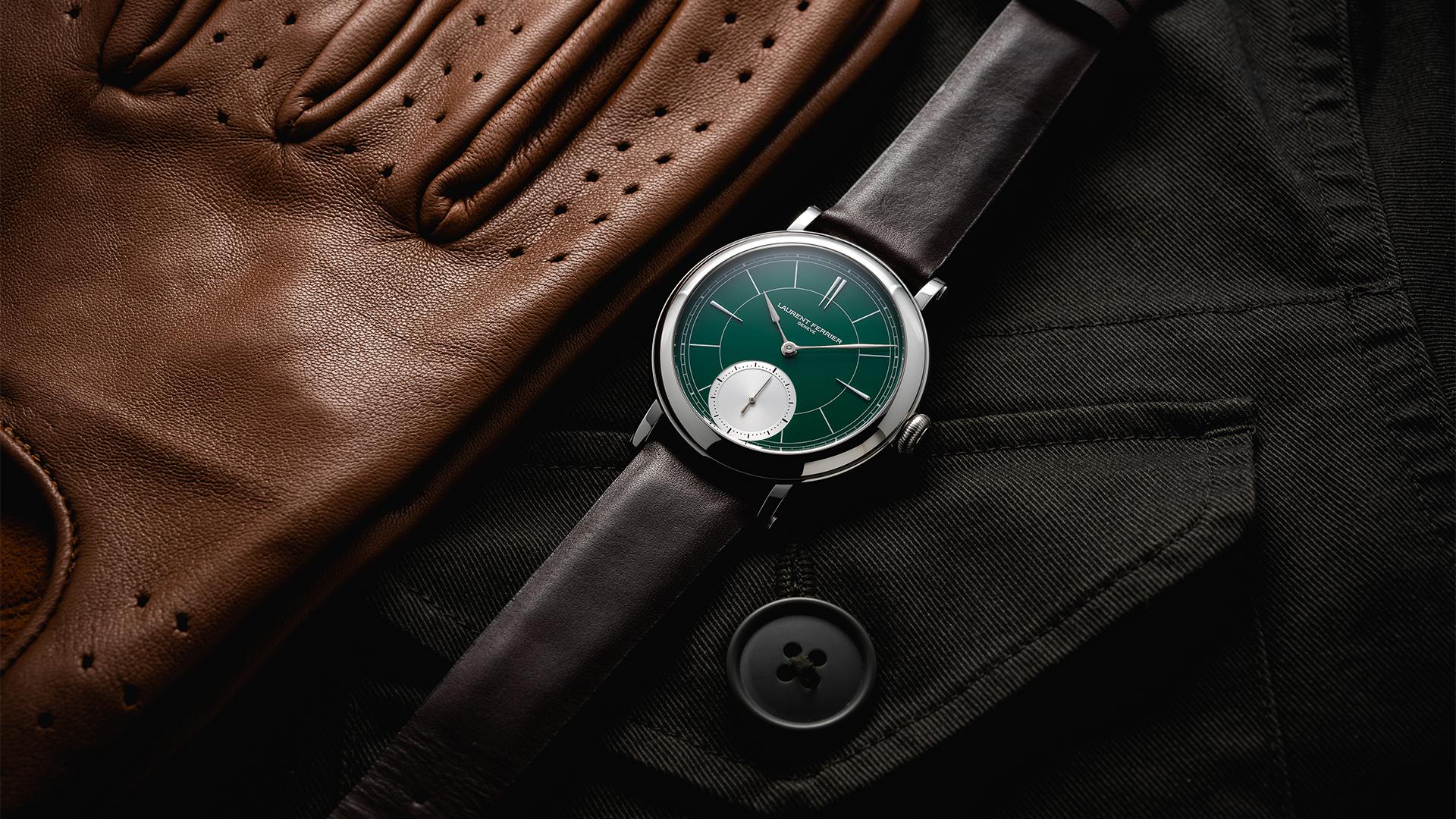 Laurent Ferrier Galet Micro-Rotor 'Montre Ecole' British Racing Green,最好的汽车灵感手表 Laurent Ferrier Galet Micro-Rotor 'Montre Ecole' British Racing Green,最好的汽车灵感手表