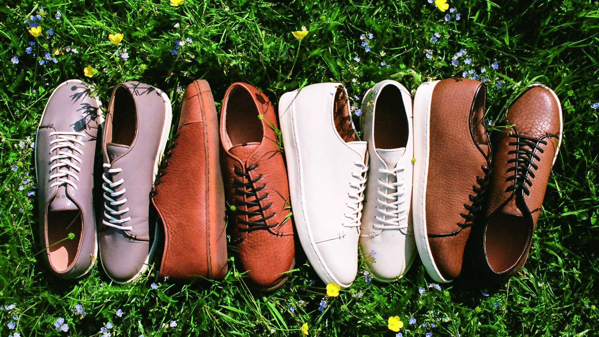 CROWN NORTHAMPTON Hand Stitch sneakers, £650 CROWN NORTHAMPTON Hand Stitch sneakers, £650