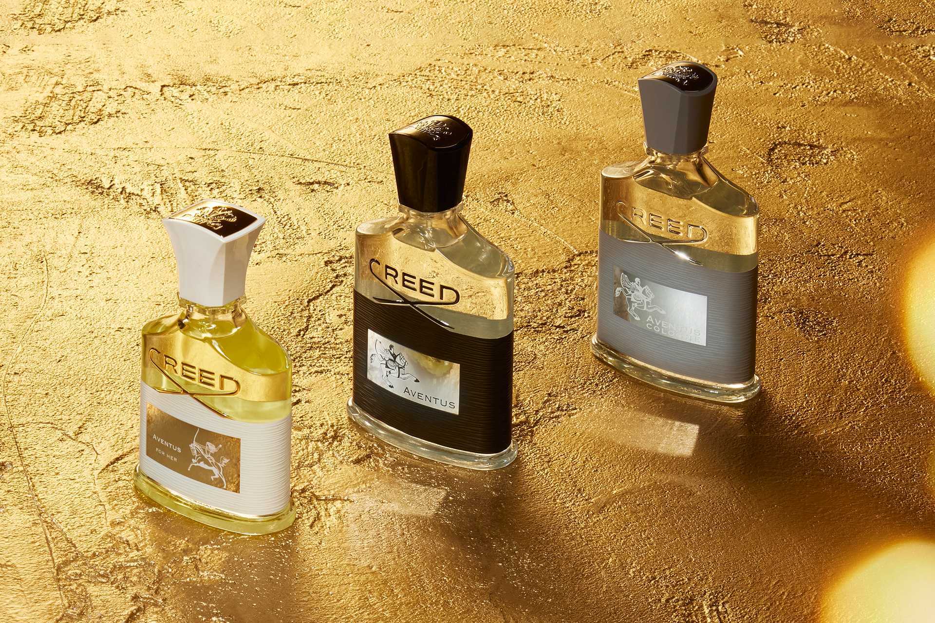 CREED Aventus For Her (30ml) £160; Aventus (50ml) £195; Aventus Cologne (50ml) £175. CREED Aventus For Her (30ml) £160; Aventus (50ml) £195; Aventus Cologne (50ml) £175.