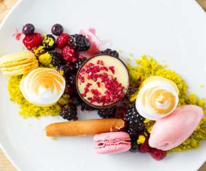 Plate of colourful food