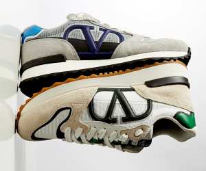 VALENTINO GARAVANI  Runner panelled mesh sneakers