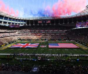 General view inside the stadium prior to the NFL match between New York Giants and Green Bay Packers at Tottenham Hotspur Stadium on October 09, 2022 in London, England.