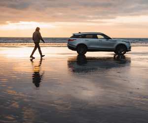 Range Rover Velar on the beach