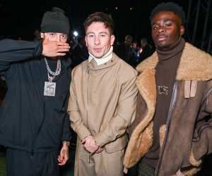 Central Cee, Barry Keoghan and Bukayo Saka at Burberry's London Fashion Week show