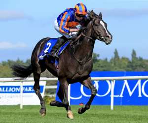 Auguste Rodin ridden by Ryan Moore wins the KPMG Champions Juvenile Stakes during day one of the Longines Irish Champions Weekend at Leopardstown Racecourse in Dublin, Ireland.