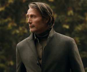 Mads Mikkelsen modelling the Zegna Oasi Cashmere collection