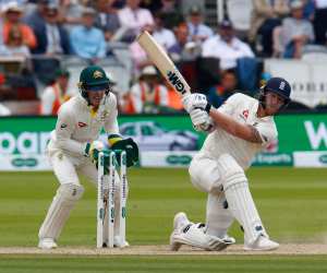 London, UK. 18 August 2019. Ben Stokes of England during play on the 5th day of the second Ashes cricket Test match between England and Australia at Lord's Cricket ground in London, England on August 18, 2019