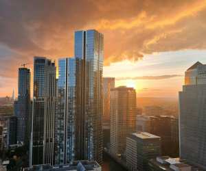 Apartment blocks in Canary Wharf