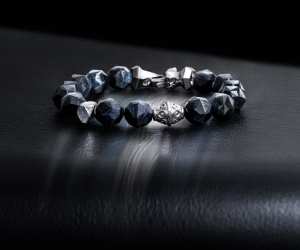 a genuine meteorite bracelet from AWNL Stockholm