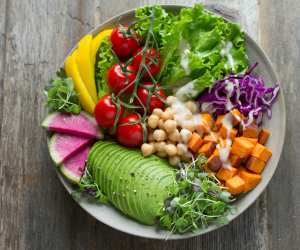 Healthy plate of food