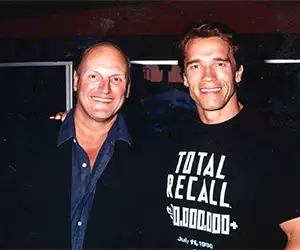 Dutch banker Frans Afman with Arnold Schwarzenegger