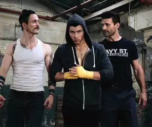 Jonathan Tucker, Nick Jonas and Frank Grillo in Kingdom