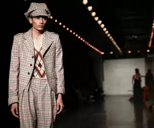 Catwalk model for SS Daley LFW AW22