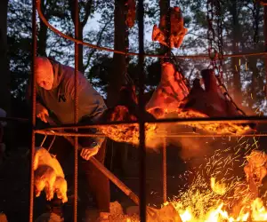 Tom Kerridge's fire feast at Wilderness Reserve