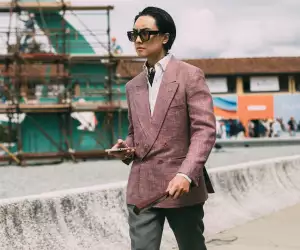Stylish guest at Pitti Uomo 104