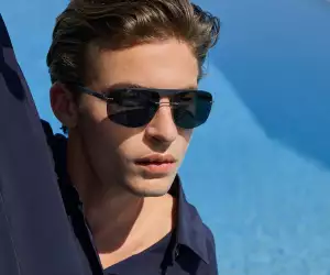 Model wearing Silhouette sunglasses