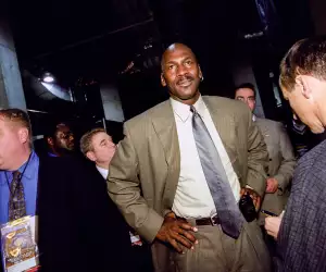 Michael Jordan at the NBA All-Star Game held in Oakland, California on February 13, 2000.