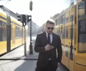 Man on mobile phone