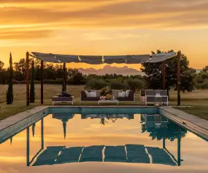 Poolside in Tuscany