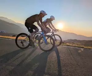 Escape to the Pyrenees guests cycling